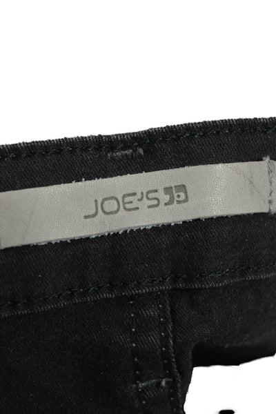 Joes Womens High Rise Ankle Jeans Gray Button Cotton Solid Size 28