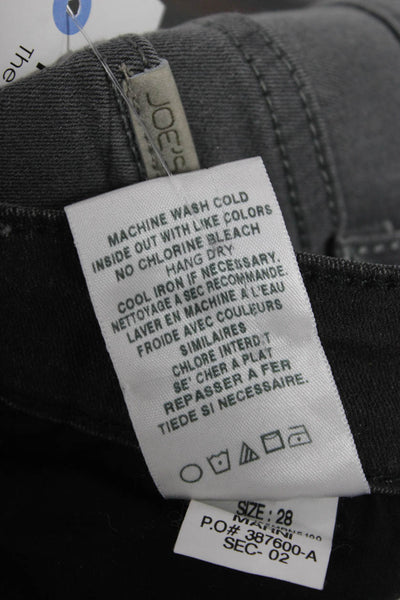 Joes Womens High Rise Ankle Jeans Gray Button Cotton Solid Size 28