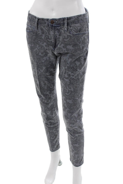 Joes Womens Skinny Paisley Jeans Blue Cotton Blend Mid Rise Size 29