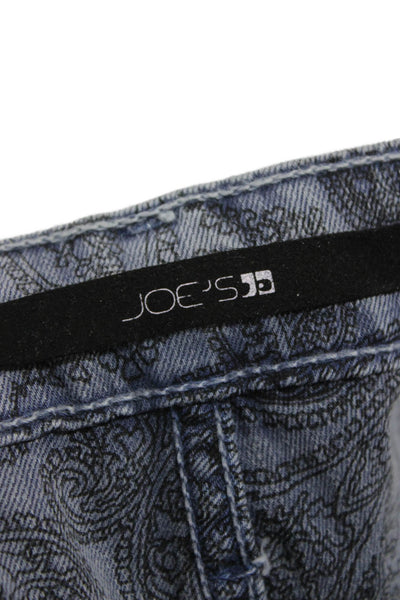 Joes Womens Skinny Paisley Jeans Blue Cotton Blend Mid Rise Size 29