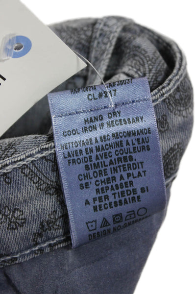 Joes Womens Skinny Paisley Jeans Blue Cotton Blend Mid Rise Size 29
