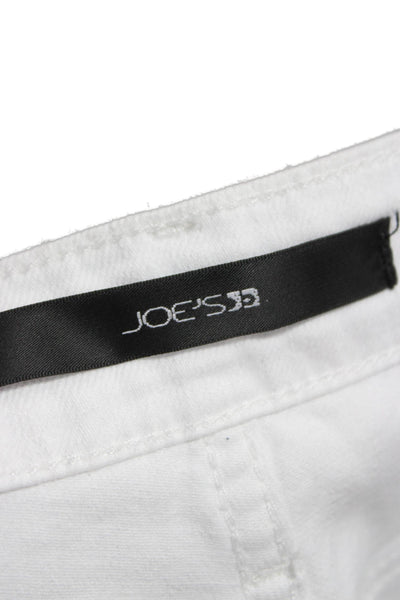 Joes Womens Skinny Jeans White Cotton Mid Rise 26 Inseam Size 28