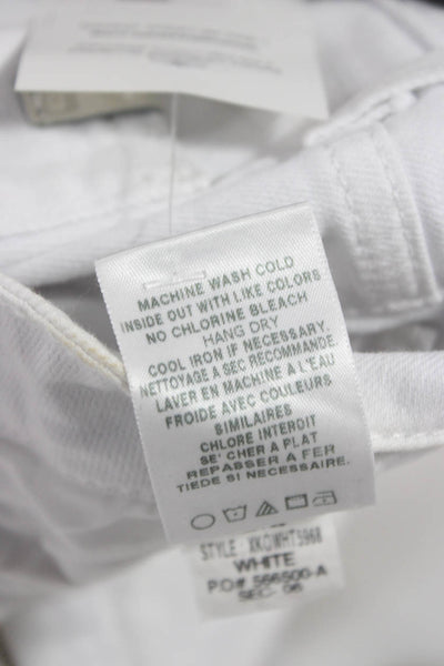 Joes Womens Skinny Jeans White Cotton Mid Rise 26 Inseam Size 28