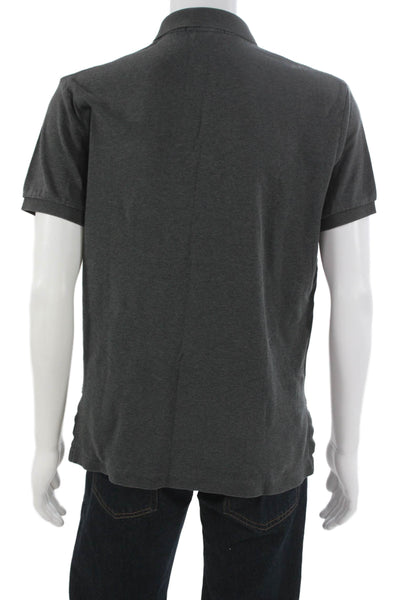 Polo Ralph Lauren Mens Short Sleeves Rugby Shirt Grey Cotton Size Medium