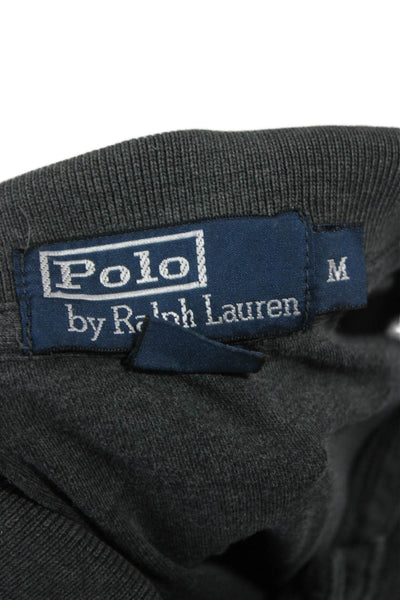 Polo Ralph Lauren Mens Short Sleeves Rugby Shirt Grey Cotton Size Medium