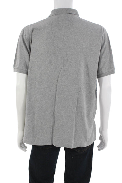 Polo Ralph Lauren Mens Short Sleeves Rugby Shirt Grey Cotton Size Large