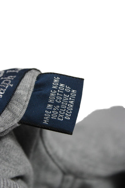 Polo Ralph Lauren Mens Short Sleeves Rugby Shirt Grey Cotton Size Large