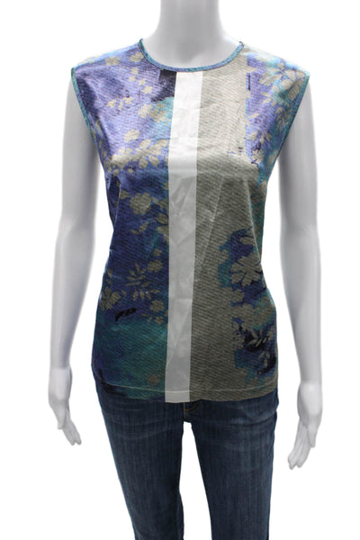 Preen By Thornton Bregazzi Womens Floral Multicolor Tunic Blouse Size XS