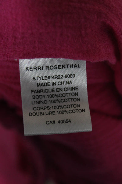 Kerri Rosenthal Womens Peasant Skirt Pink Cotton Long Drawstring Size XS