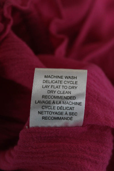 Kerri Rosenthal Womens Peasant Skirt Pink Cotton Long Drawstring Size XS