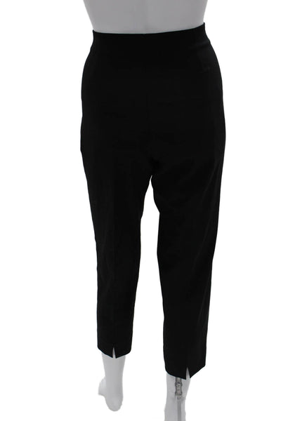 Piazza Sempione Womens Cropped Wool Pants Black Zip Size 44