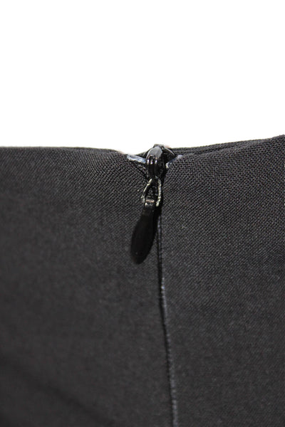 Piazza Sempione Womens Cropped Wool Pants Black Zip Size 44