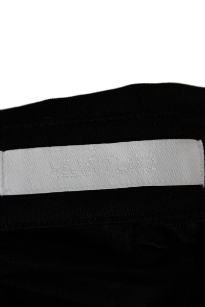 Helmut Lang Womens Basic Collared Viscose Button-Up Black Long Sleeve Size L