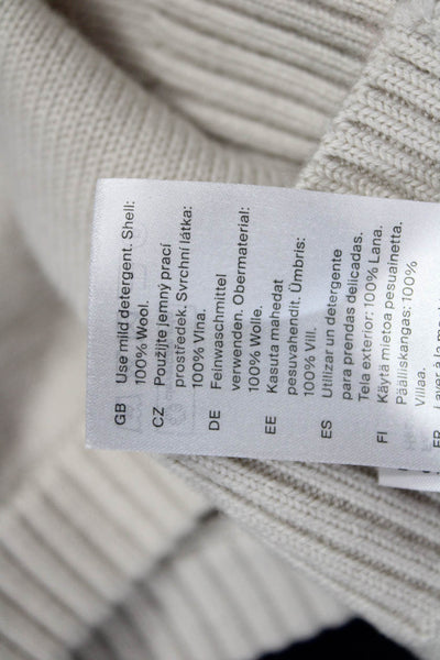COS Womens Beige Wool V-Neck Sweater Vest Size S