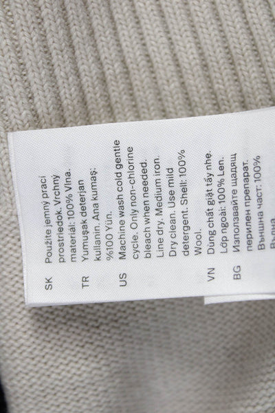COS Womens Beige Wool V-Neck Sweater Vest Size S