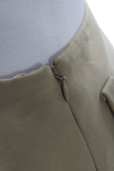 Sunday Best Womens Pleated Knee Length Beige Skirt Zip Size 2