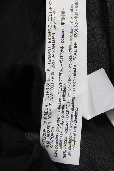 Zara Women Pleated Skirt Gray Polyester Short Zip Size M