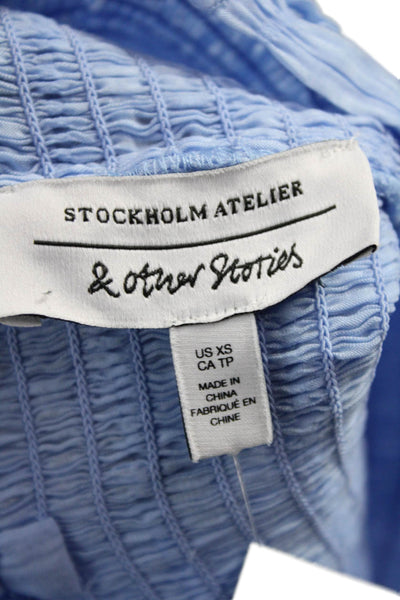 Stockholm Atelier + Other Stories Womens Sundress Blue Lyocell Size XS