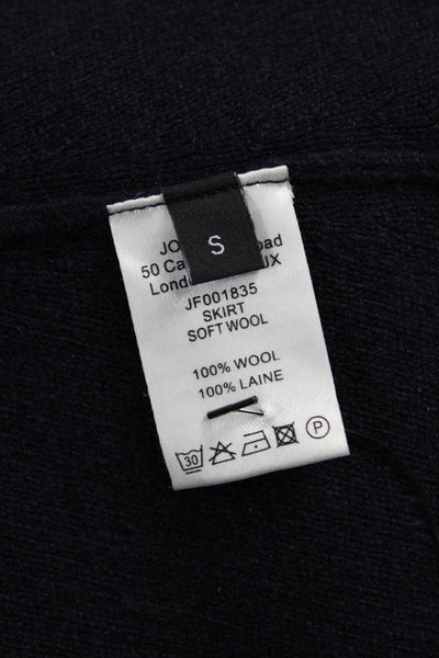 Joseph Women Long A-Line Wool Skirt Blue Solid Fall Size S