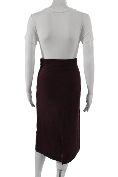 Buru Womens Straight Pencil Skirt Purple Pull On Long Size S