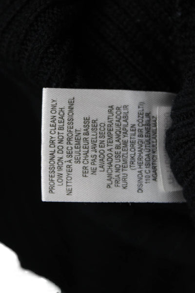 Tibi Women Black Merino Wool Wrap Skirt Long Size XS