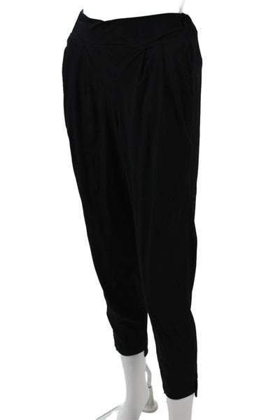 Aday Women Ankle Pants Black Nylon Pull On Size XS