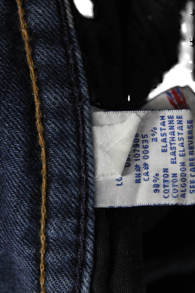 Hudson Women Bootcut Jeans Blue Cotton Low Rise Button Inseam 30 Size 25