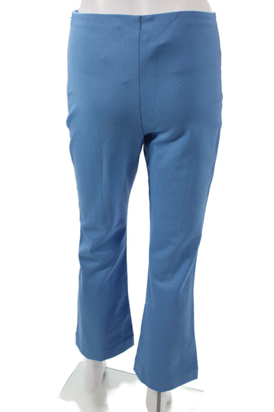 Everlane Womens Cropped Blue Cotton Pants Zip Closure Size S