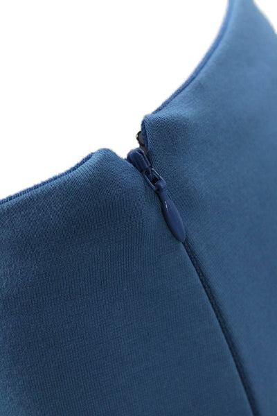 Everlane Womens Cropped Blue Cotton Pants Zip Closure Size S