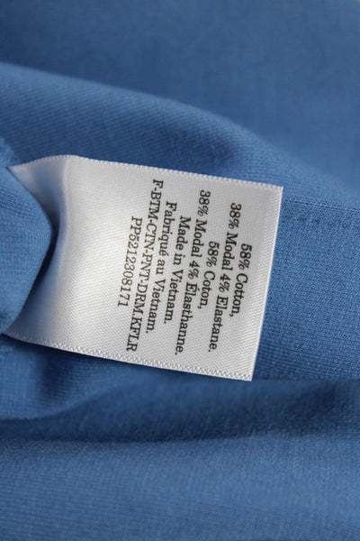 Everlane Womens Cropped Blue Cotton Pants Zip Closure Size S