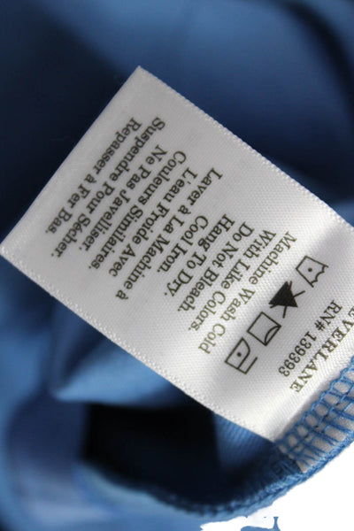 Everlane Womens Cropped Blue Cotton Pants Zip Closure Size S