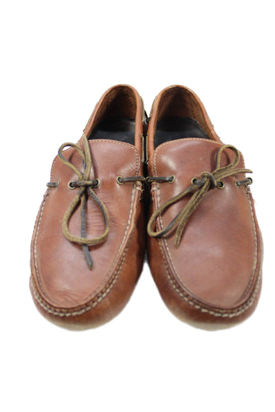Cole Haan Mens Leather Slide On Driving Loafers Brown Size 11 Medium