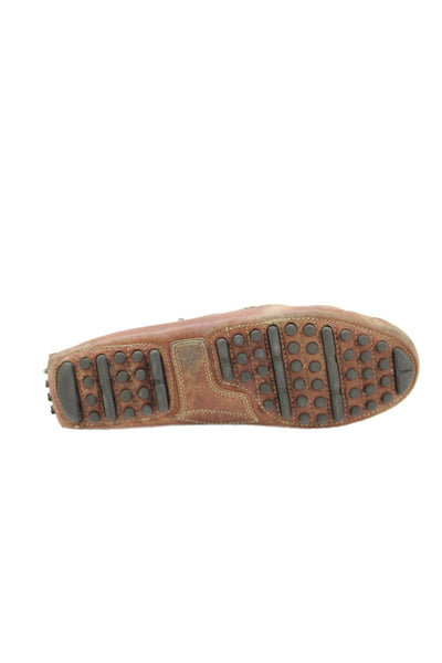 Cole Haan Mens Leather Slide On Driving Loafers Brown Size 11 Medium