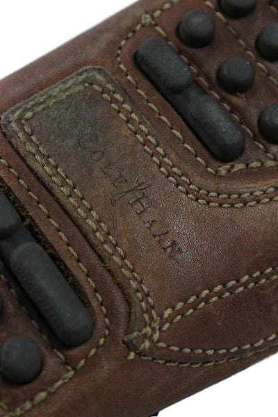 Cole Haan Mens Leather Slide On Driving Loafers Brown Size 11 Medium
