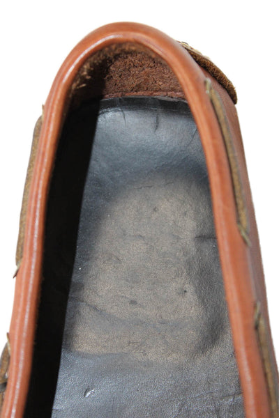 Cole Haan Mens Leather Slide On Driving Loafers Brown Size 11 Medium