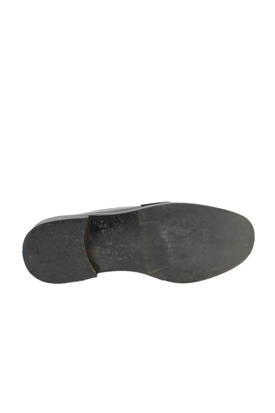 & Other Stories Leather Round Toe Slip-On Loafers Shoes Black Size 9