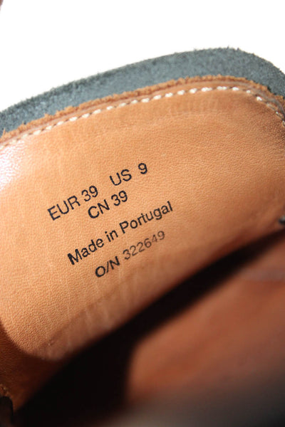 & Other Stories Leather Round Toe Slip-On Loafers Shoes Black Size 9