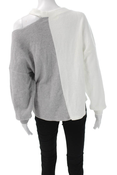 Vintage Havana Womens Pullover Sweater White Polyester Long Sleeve Size M