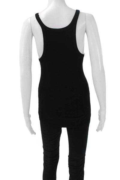 LNA Women Basic Sleeveless Black Rayon Tank Round Neck Size M