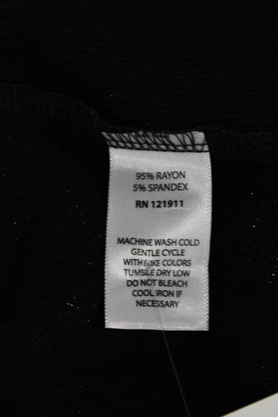 LNA Women Basic Sleeveless Black Rayon Tank Round Neck Size M