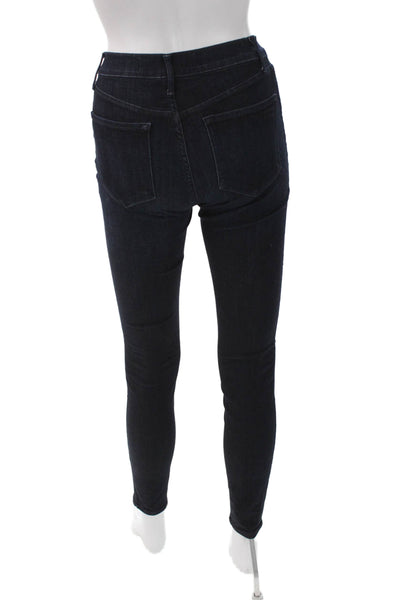 AYR Womens Skinny Blue Jeans Mid Rise Button Cotton Blend Size 24