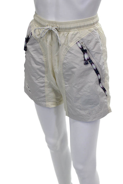 Madhappy Unisex Athletic Nylon Drawstring Shorts Beige Size 2XS