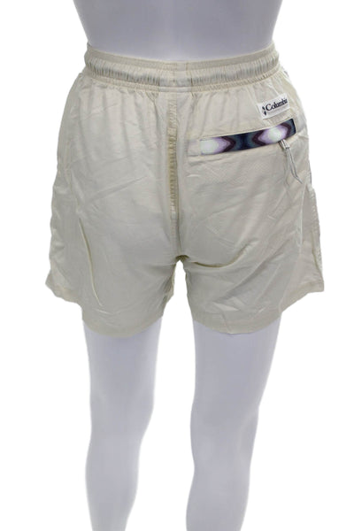 Madhappy Unisex Athletic Nylon Drawstring Shorts Beige Size 2XS