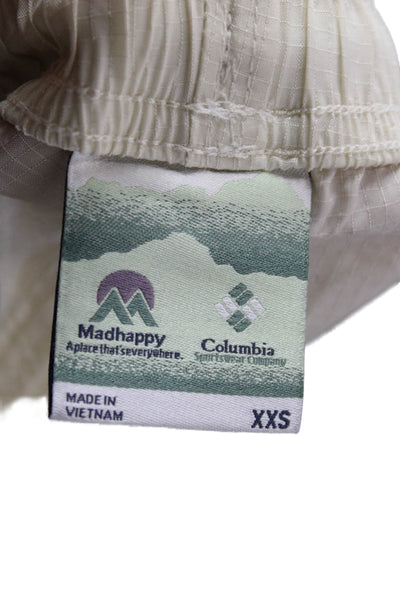 Madhappy Unisex Athletic Nylon Drawstring Shorts Beige Size 2XS