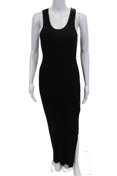 The Range Women Maxi Dress Black Viscose Scoop Neck Sleeveless Long Size XS