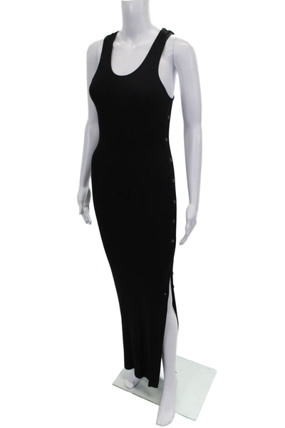 The Range Women Maxi Dress Black Viscose Scoop Neck Sleeveless Long Size XS