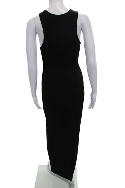 The Range Women Maxi Dress Black Viscose Scoop Neck Sleeveless Long Size XS