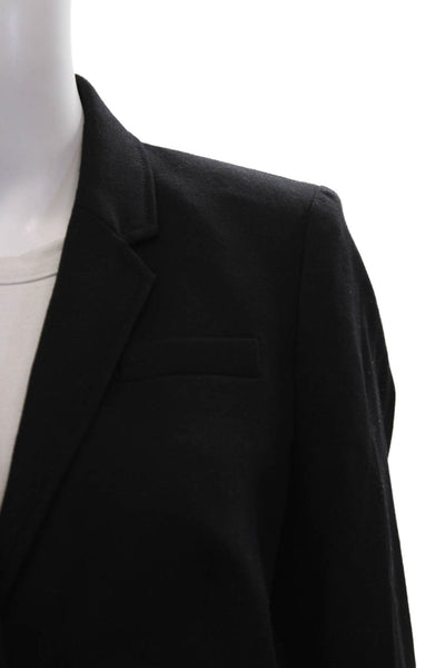 J Crew Women Black Wool Blend Blazer Long Sleeve Size XS