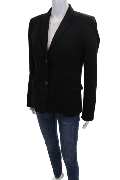 J Crew Women Black Wool Blend Blazer Long Sleeve Size XS