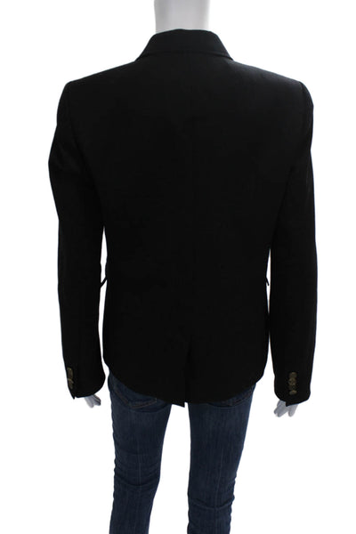J Crew Women Black Wool Blend Blazer Long Sleeve Size XS